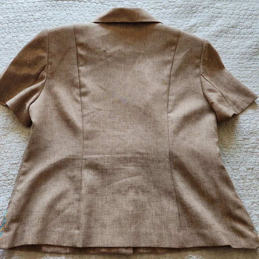 Boho Southwestern Vintage Top Womens 14 Embroidered Hem Cottagecore 90s Y2K - Picture 9 of 16